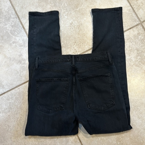 AGOLDE Toni Mid-Rise Slim Straight Jeans 26 Washed Black - Picture 8 of 9